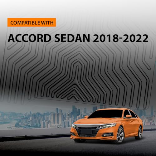 TPE Floor Mats 3PCS Compatible with Honda Accord Sedan 2018 (18-22|Fit Honda Accord|3PCS)