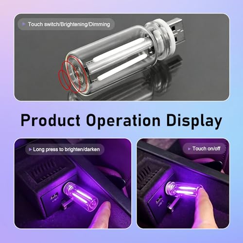 2PCS USB Night Light Bulb (Purple)