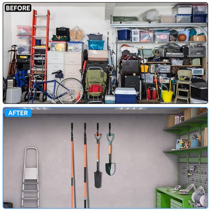 24 Pack Heavy Duty Garage Storage Utility Hooks 3.35" Kayak Wall Hangers Ladder Hooks for Garage