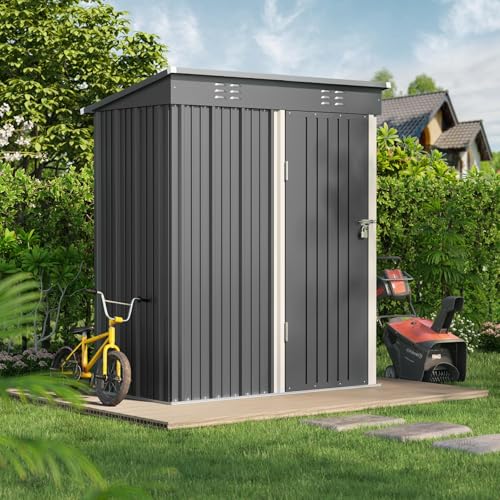 5' x 3' Outdoor Storage Shed (Dark Gray / 5' x 3')
