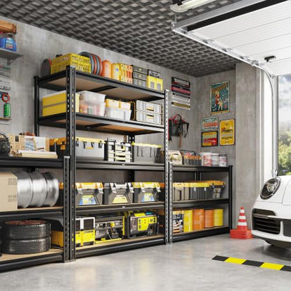 2400 Lbs Garage Shelving for Basement (Black)