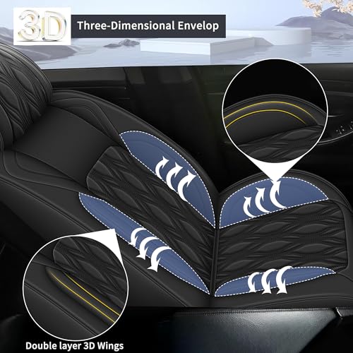 Full Set Waterproof Leather Seat Covers for Toyota Camry 2002 (#067 Black / 3.Camry-5 Seat Covers Full Set)