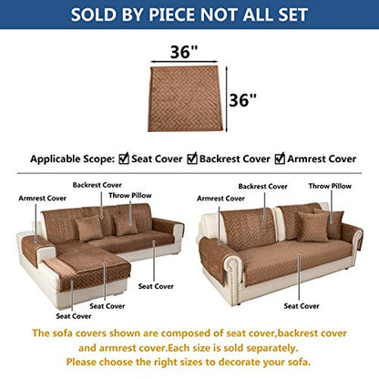 Couch Cover Sectional Couch Covers (36''x36''/Square / Brown)