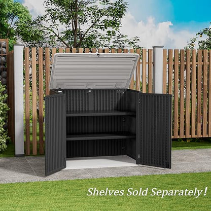 Storage Shed Weather Resistance (Black Wall & White Top and Floor)