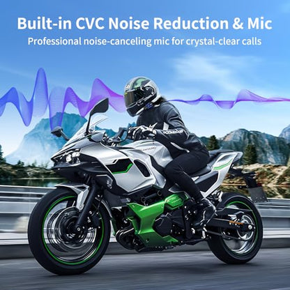 FX4 Pro Motorcycle Bluetooth Intercom Headset with AI Voice Control (FX4 Pro Single Pack)
