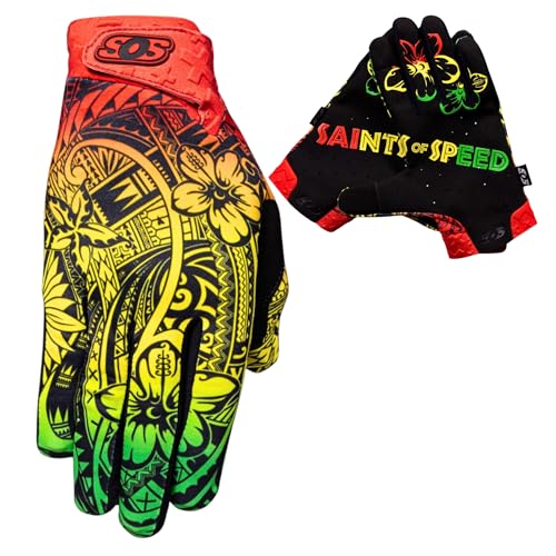 Rasta Trail Dirt Bike Gloves (Small)