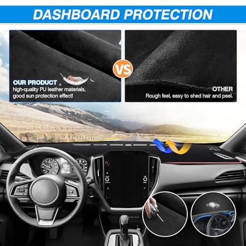Dash Cover fits for CrossTrek 2024 2025 2026 Dashboard Cover Mat for Crosstrek Accessories Non (54.72*15.75(CrossTrek 24+))