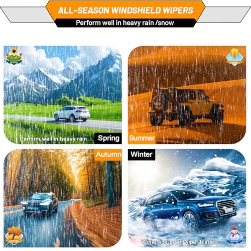 Windshield Wiper Blade Replacement for Ford Edge 2015 (28"+28"+15")