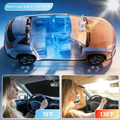 Custom Fit Windshield Sun Shade for BMW 5 (for 2018-2024 BMW 5-Series)