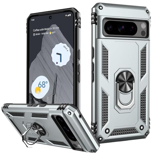 for Google Pixel 8 Pro Case with Screen Protector (Silver / Google Pixel 8 Pro)