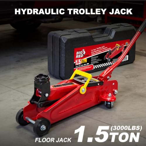 T820014S Torin Hydraulic Trolley Service (Red / Standard With Case / 1.5 Ton)
