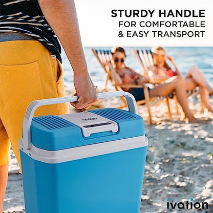 Electric Cooler & Warmer (Aqua Blue)