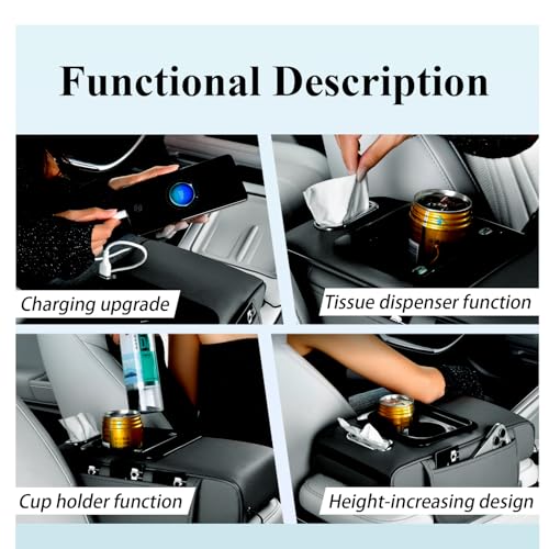 5-in-1 Genuine Leather Center Console Gloves Type-C Port