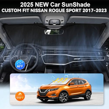 Custom Fit Rogue Sport Windshield Sunshade for 2017 (Fit Rogue Sport 17-24)