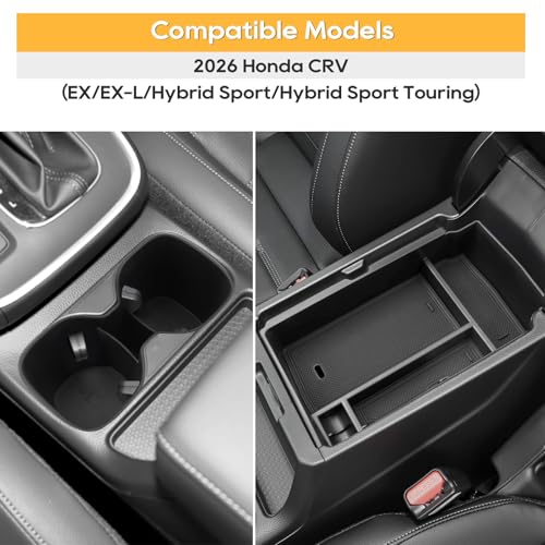 For 2026 CRV Center Console Organizer (2026 Honda CRV 2P Cup Tray)