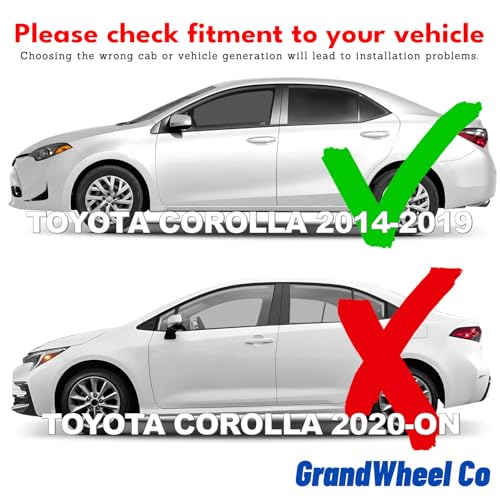 Window Deflectors Smoke Tinted In (For Corolla 14-19)