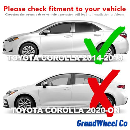 Window Deflectors Smoke Tinted In (For Corolla 14-19)