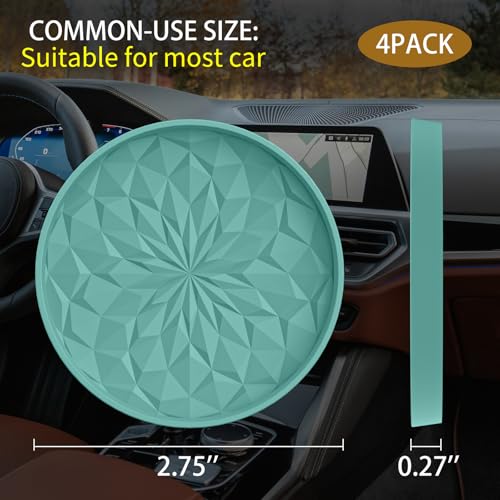 Car Coasters for Cup Holders [4 Pack] (4pack-teal Blue)