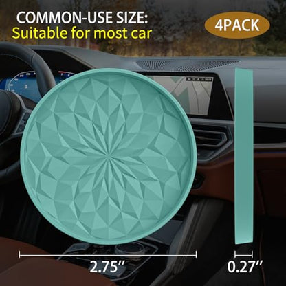 Car Coasters for Cup Holders [4 Pack] (4pack-teal Blue)
