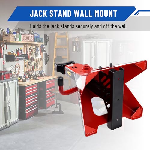 4 Packs Jack Stand Holder Wall Mount Organizer Bracket Rack Fits 4 & 5 & 6 Ton Jack Stands (Fit for 4 & 5 & 6 Ton)