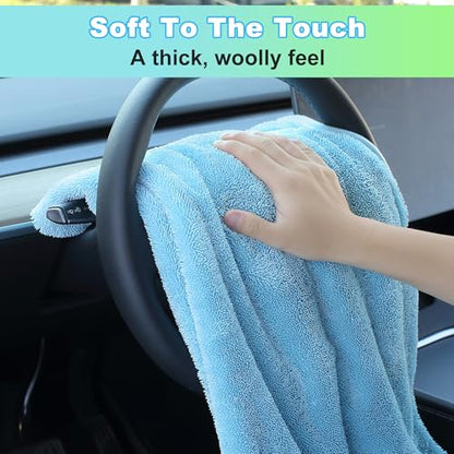 Car Drying Towels (New Car Towels - Blue / 35.4" x 23.6" - 1pcs)