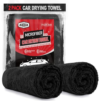 Microfiber Towels for Cars (Black / 24inx31in)