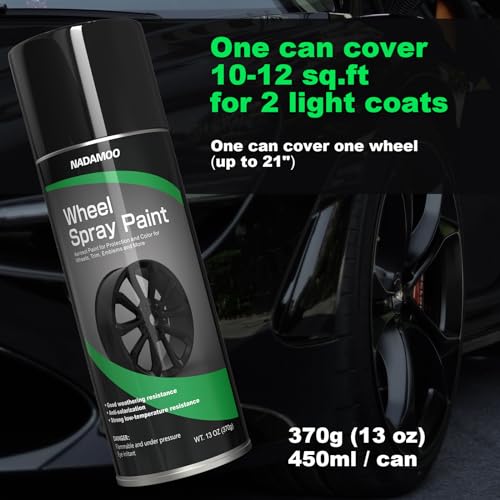 Black Spray Paint for Wheels (Black / 13 Ounce (Pack of 2))