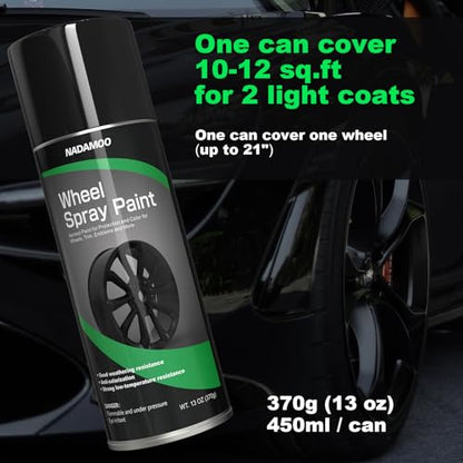 Black Spray Paint for Wheels (Black / 13 Ounce (Pack of 2))