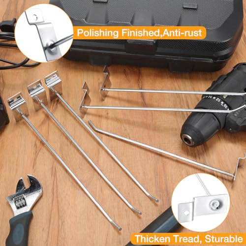 100 Pack Heavy Duty Slatwall Hooks Metal for Garage (10 Inch)