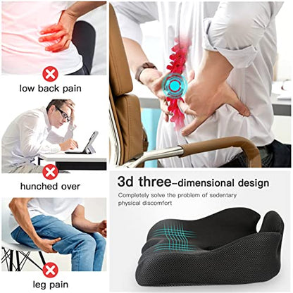 Standard Memory Seat Cushion (Black / 17 x 13 x 5 inches)