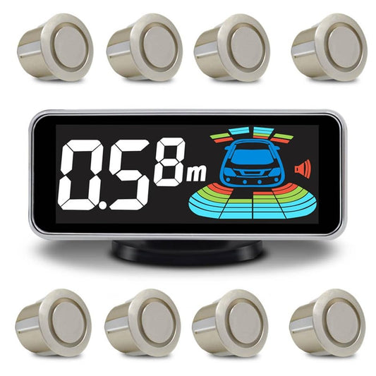Car Parking Sensors Kit Reverse Radar parktronic System Auto Electronics Vehicle Back Assistant Reverse 8 Sensor (Golden)