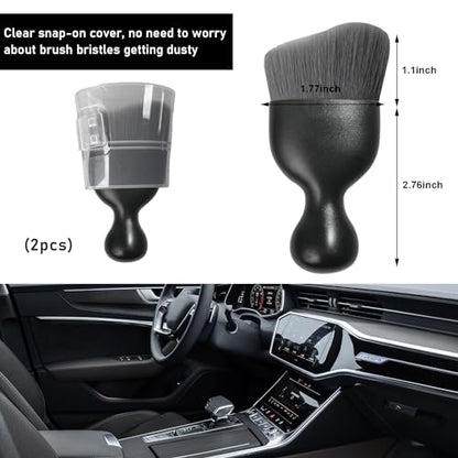 2 PCS Car Detailing Brush (Gray / 2 PCS)