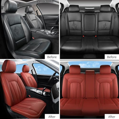 Car Seat Covers Full Set (Full Set / Red)