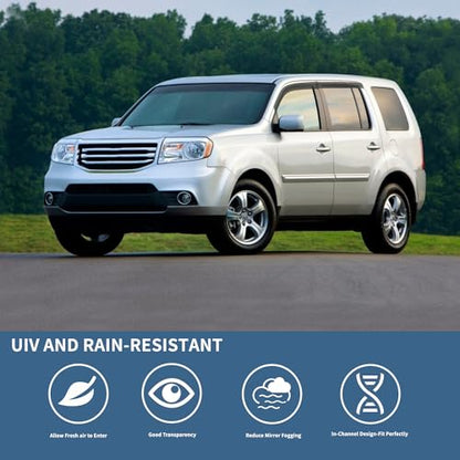 4PCS Rain Guards Window Visors Fits for 2009 (For Honda Pilot 2009-2015)