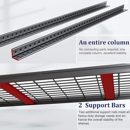 72" W Storage Shelves Heavy Duty Garage Shelving 30" D Metal Shelving Unit (72"Wx30"Dx72H | 4 Tier)