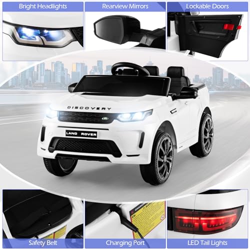 12V Kids Ride On Car (White / 42.5” x 25.5” x 20”(L x W x H))