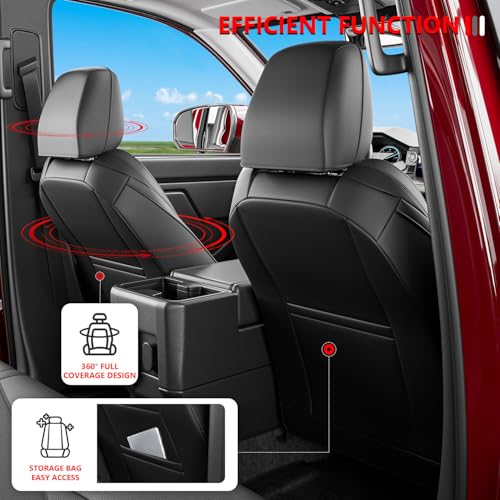 Seat Covers Compatible with 2024 (Full Set,Black / Compatible with 24-26 Tacoma)