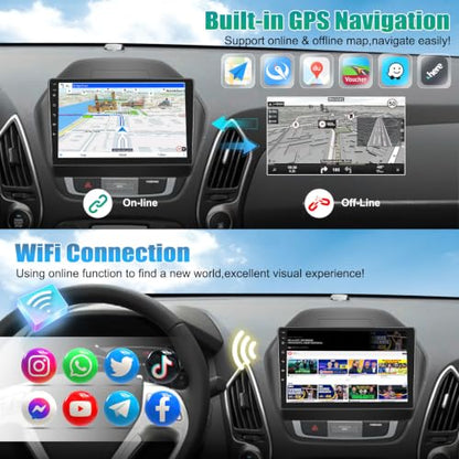 2+64G Android Car Stereo for Hyundai Tucson IX35 2010 (4-Core 2+64G with CarPlay 26UI)