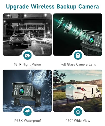 RV Wireless Backup Camera (1 Cam with Loop Recording)