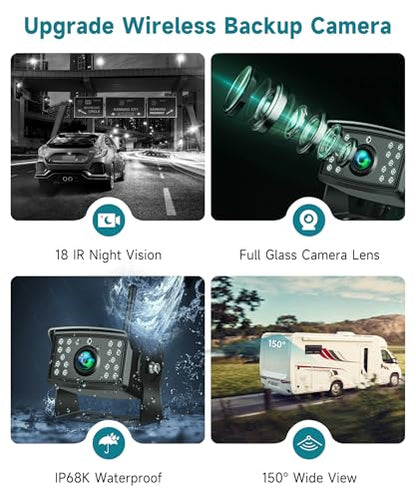 RV Wireless Backup Camera (1 Cam with Loop Recording)