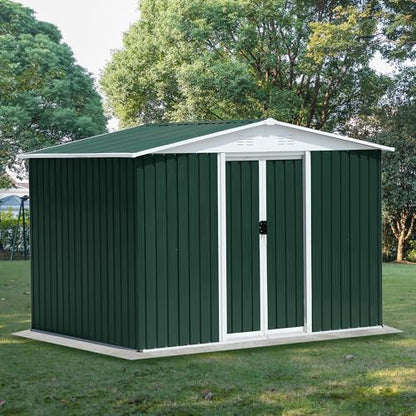 6x8 FT Outdoor Storage Shed (6x8 FT / Green)
