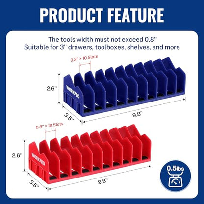 2 Pack Plier Organizer Rack (2 Pack / Blue &Red)