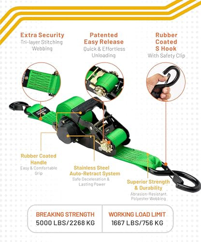 Retractable Ratchet Tie (Green)