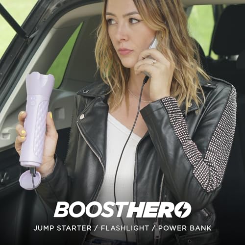 BoostHero Portable Car Battery Jump Starter (Lilac)