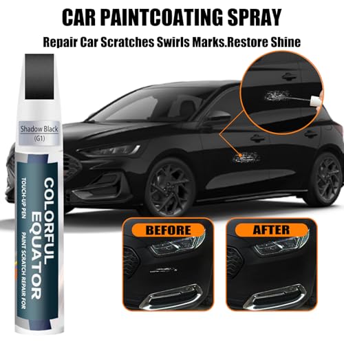 G1 Shadow Black Touch Up Paint for Ford (Shadow Black(G1) compatible with 2024 Bronco/2024 Bronco Sport/2024 Maverick/2025 Mustang/2024 Ford Mustang M-ach-E/2024 Ranger)