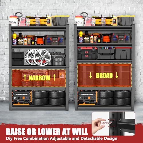 45"W*16"D Garage Shelving Unit (5 Tier 63"H x 45"W x 16"D)