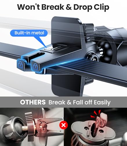 for MagSafe Car Mount [Upgraded Strong Magnetic & Won't Break Vent] (Jet Black)