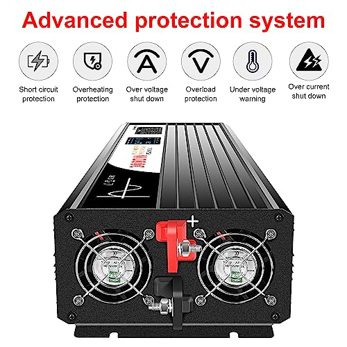 3000W Pure Sine Wave Inverter 72V DC to 120V AC Converter for Golf Cart (72V 3000W)