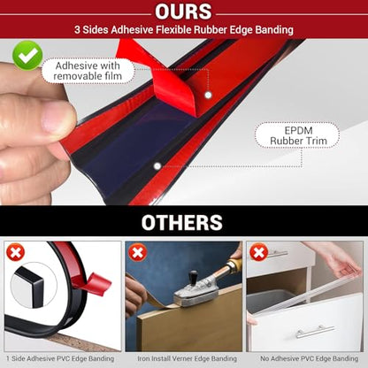 Rubber Edge Trim (Fit 5/8" - L20' / Black)