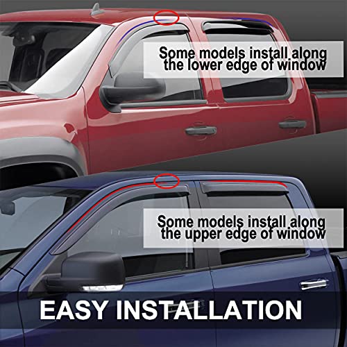 Window Visors Rain Guards for 2007 (2007-2016 Lancer)